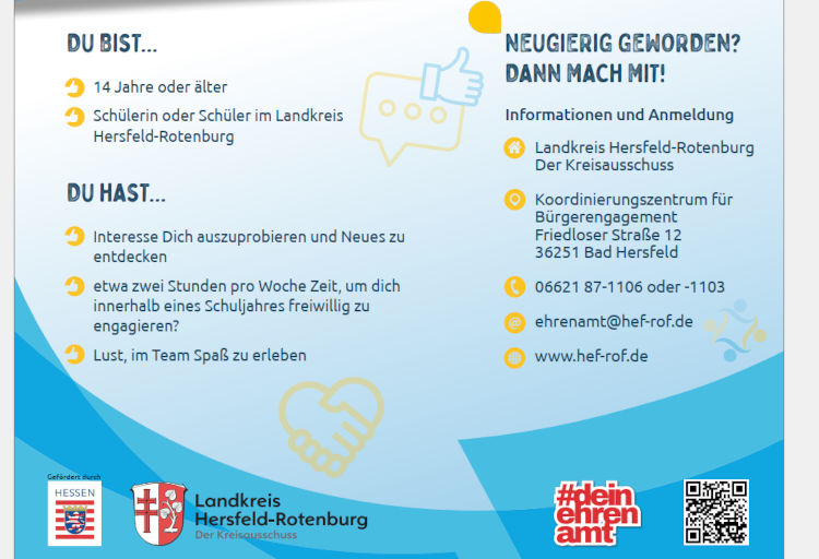 Plakat Freiwilliges Soziales Schuljahr Hessen